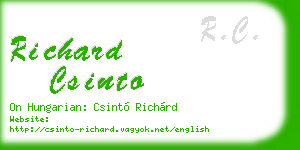 richard csinto business card